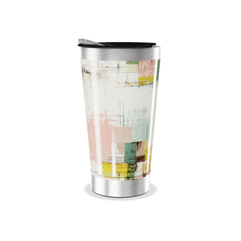 Copo Térmico - Estampa Abstrata Multicolorida