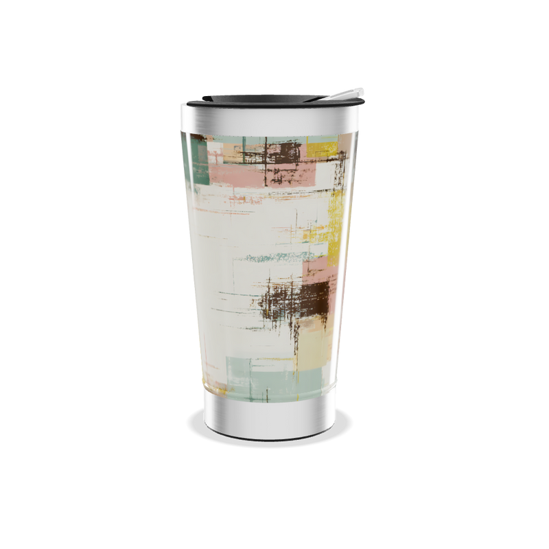 Copo Térmico - Estampa Abstrata Multicolorida