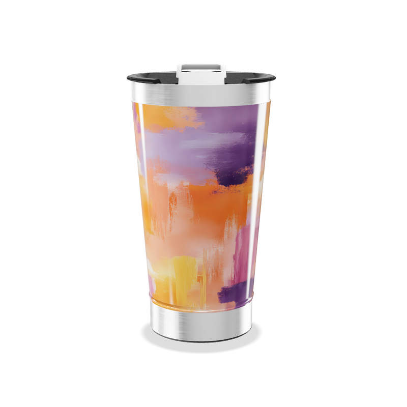 Copo Térmico - Estampa Abstrata Colorida