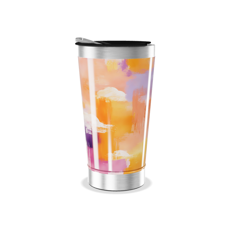 Copo Térmico - Estampa Abstrata Colorida