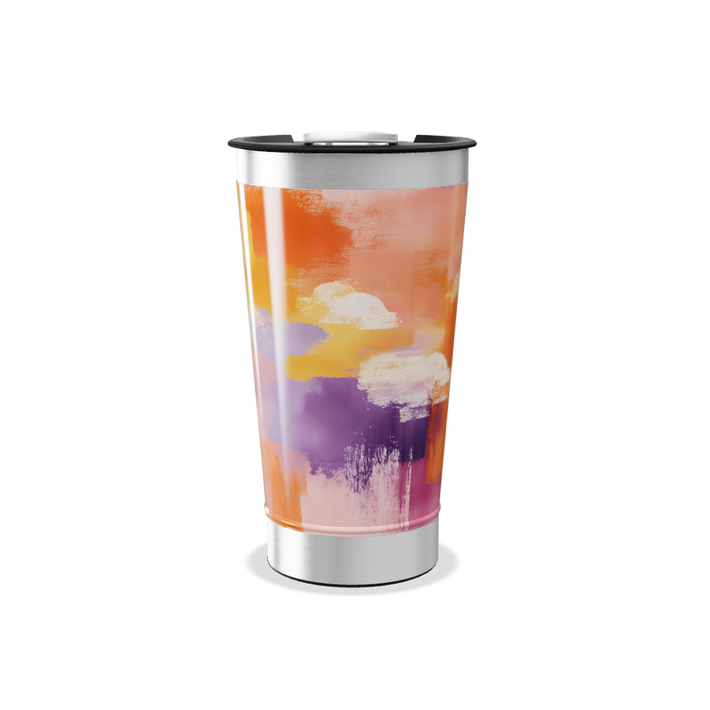 Copo Térmico - Estampa Abstrata Colorida