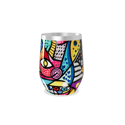 Copo Térmico Slim - Estampa Colorida Abstrata