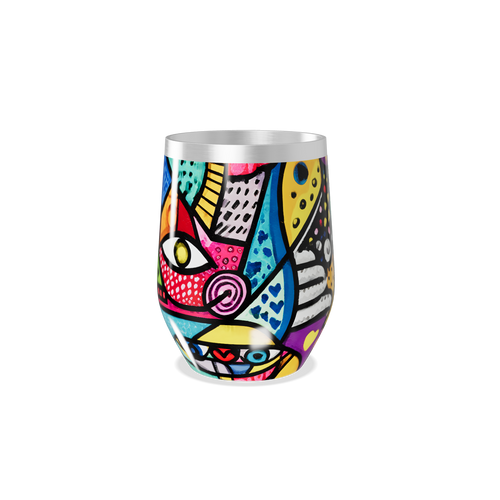 Copo Térmico Slim - Estampa Colorida Abstrata