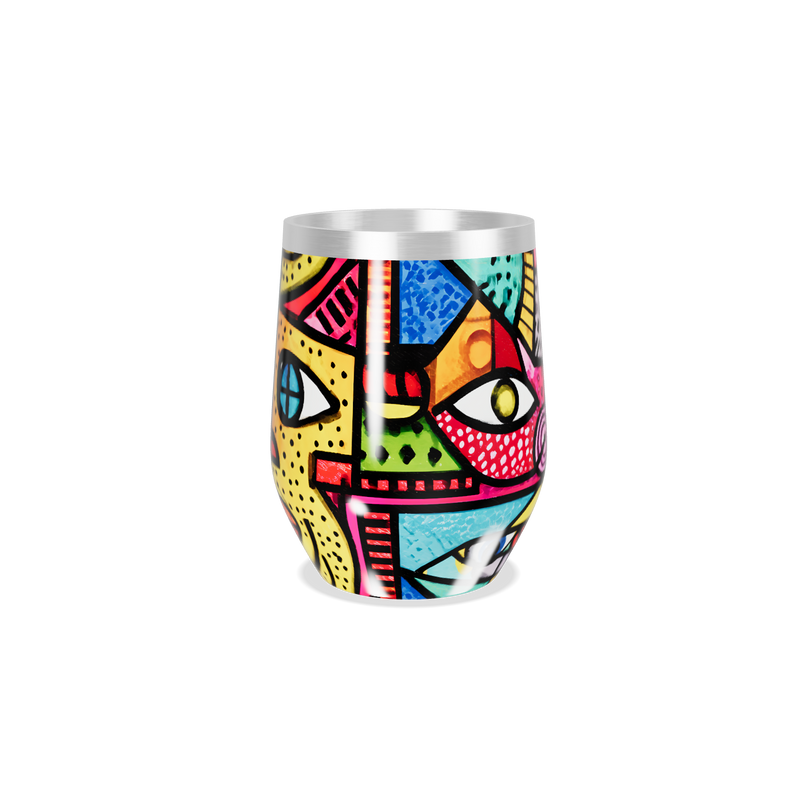 Copo Térmico Slim - Estampa Colorida Abstrata