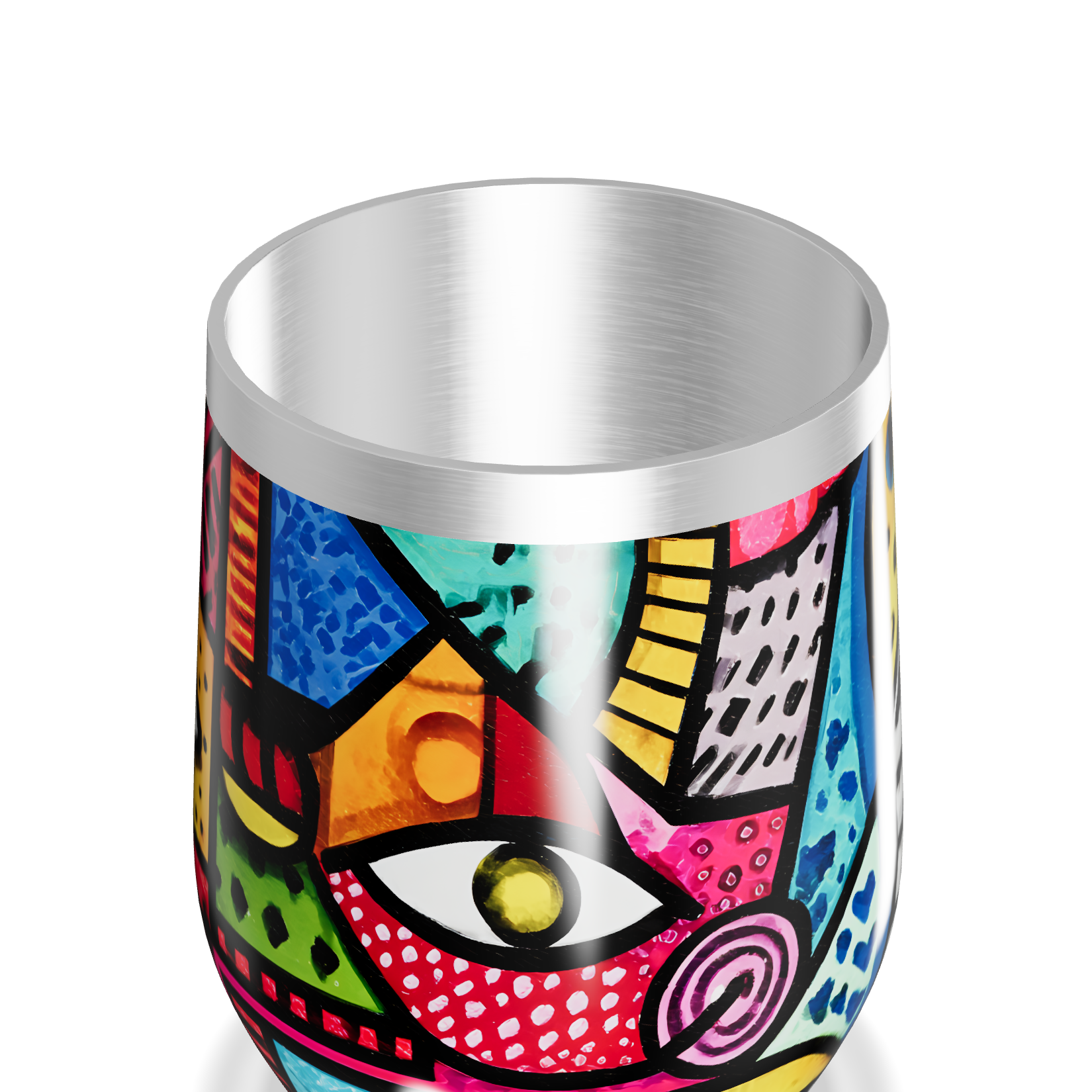 Copo Térmico Slim - Estampa Colorida Abstrata