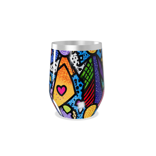 Copo Térmico Slim - Colorido com Coração