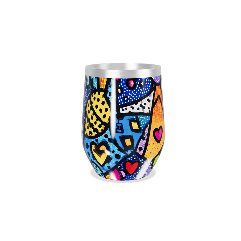 Copo Térmico Slim - Colorido com Coração