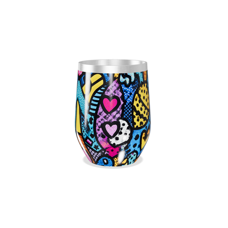 Copo Térmico Slim - Colorido com Coração