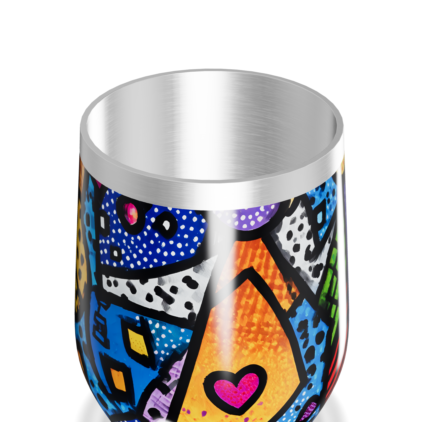 Copo Térmico Slim - Colorido com Coração