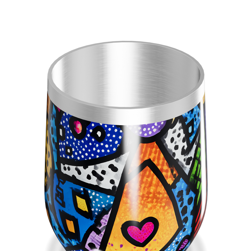 Copo Térmico Slim - Colorido com Coração