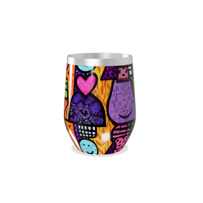 Copo Térmico Slim - Colorido Estampado Aço Inox