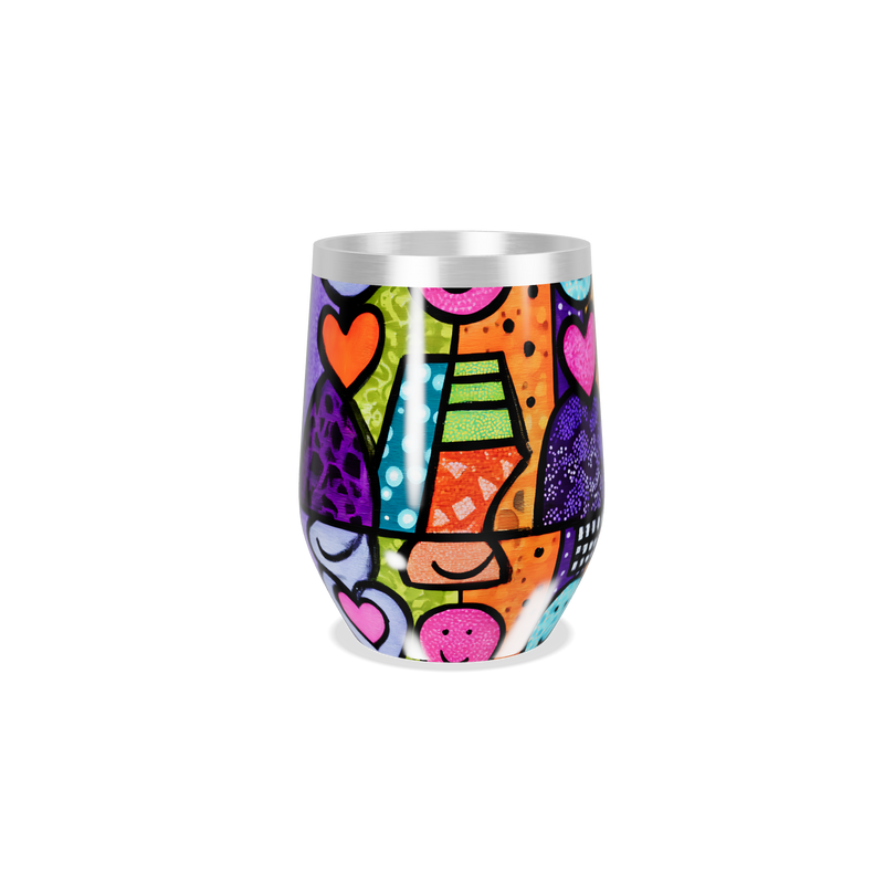 Copo Térmico Slim - Colorido Estampado Aço Inox