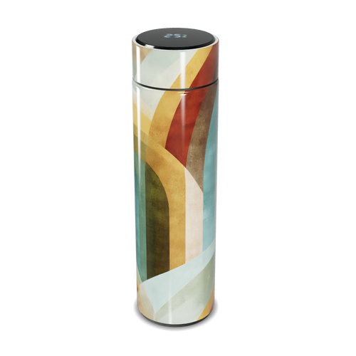 Garrafa Térmica Touch - Colorida com Estampa Geométrica