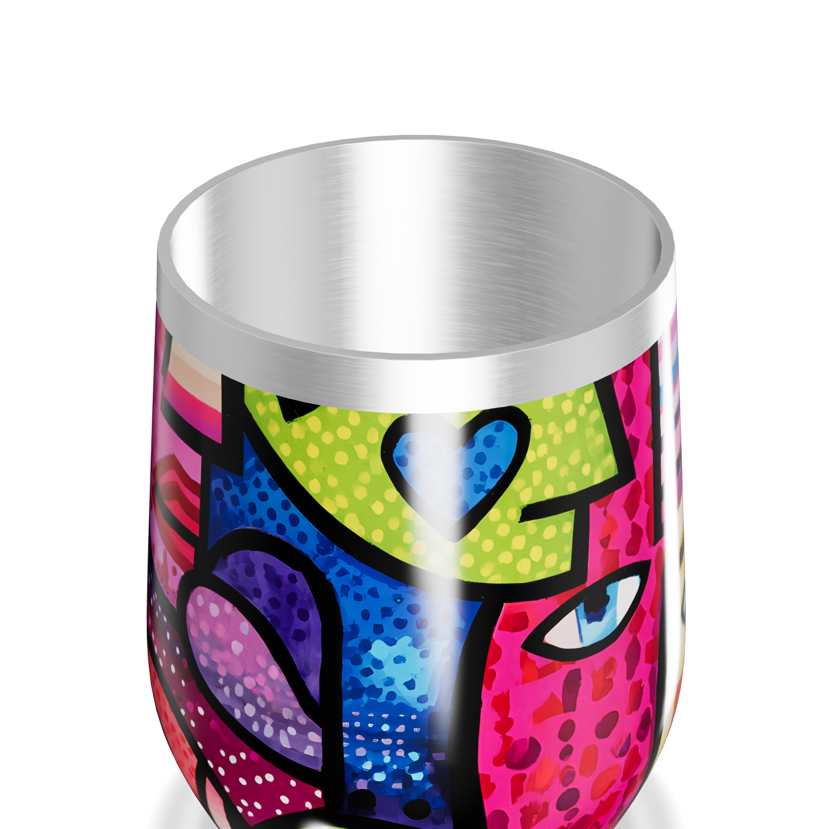 Copo Térmico Slim - Estampa Colorida Faces