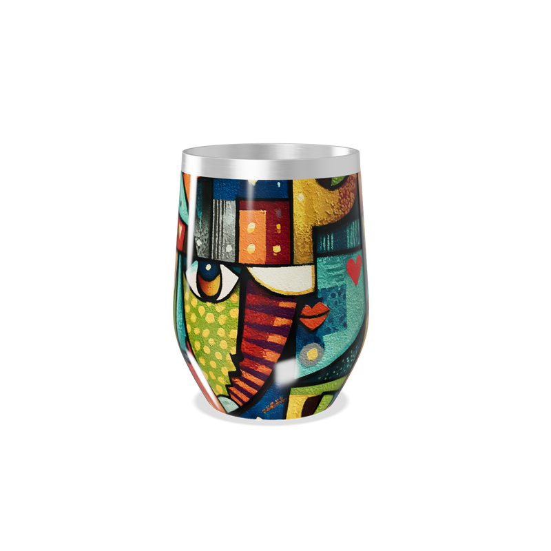 Copo Térmico Slim - Estampa Colorida Abstrata