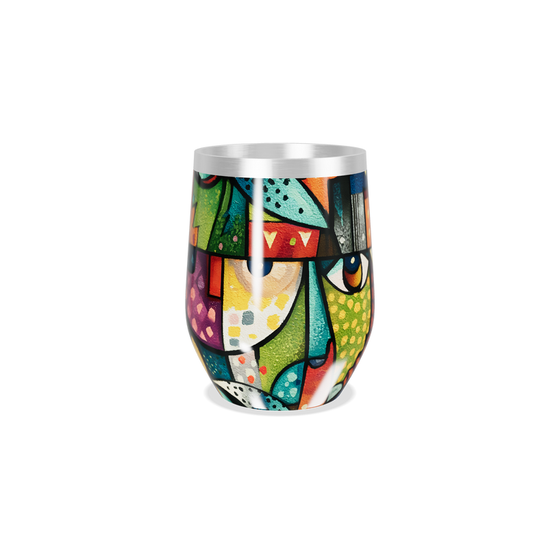 Copo Térmico Slim - Estampa Colorida Abstrata