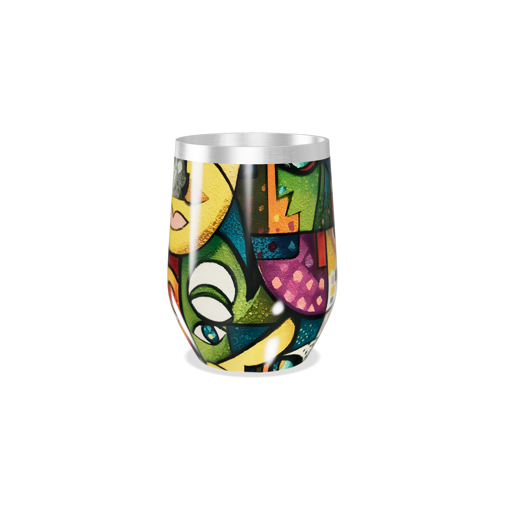 Copo Térmico Slim - Estampa Colorida Abstrata