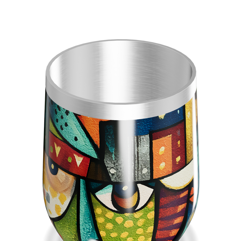 Copo Térmico Slim - Estampa Colorida Abstrata