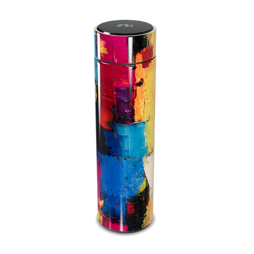 Garrafa Térmica Touch - Colorida Abstrata Inox