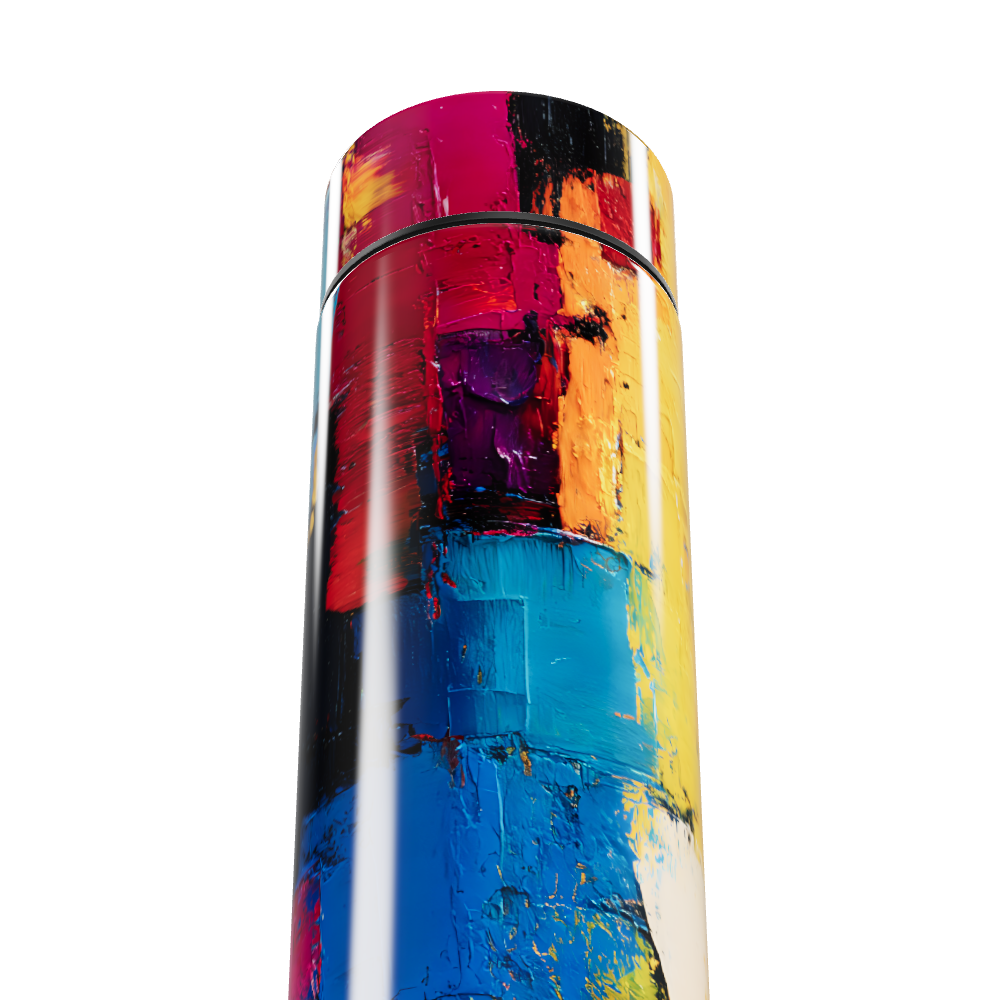 Garrafa Térmica Touch - Colorida Abstrata Inox