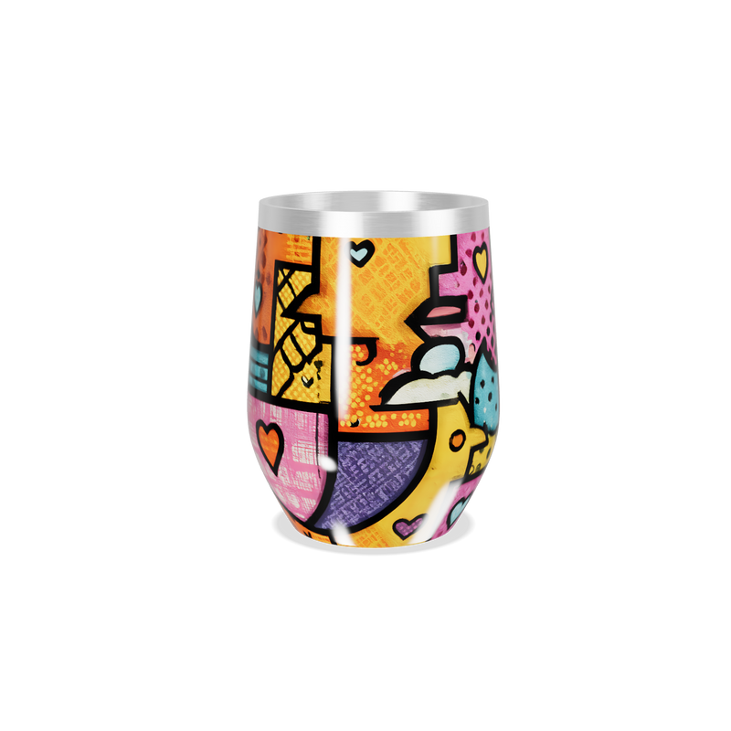 Copo Térmico Slim - Estampa Pop Art Colorida