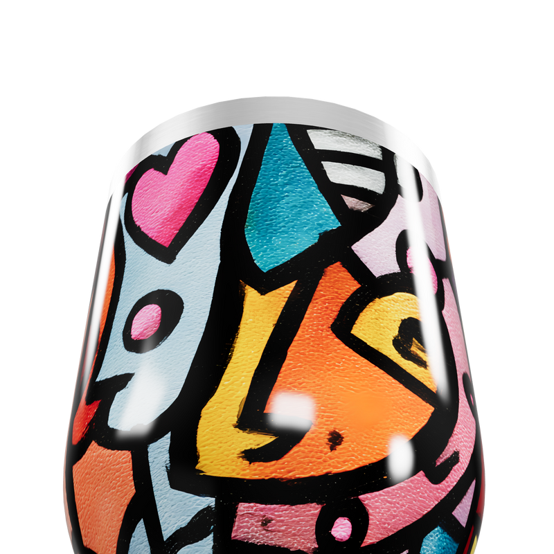 Copo Térmico Slim - Estampa Colorida Abstrata