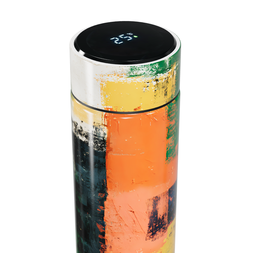 Garrafa Térmica Touch - Estampa Abstrata Colorida