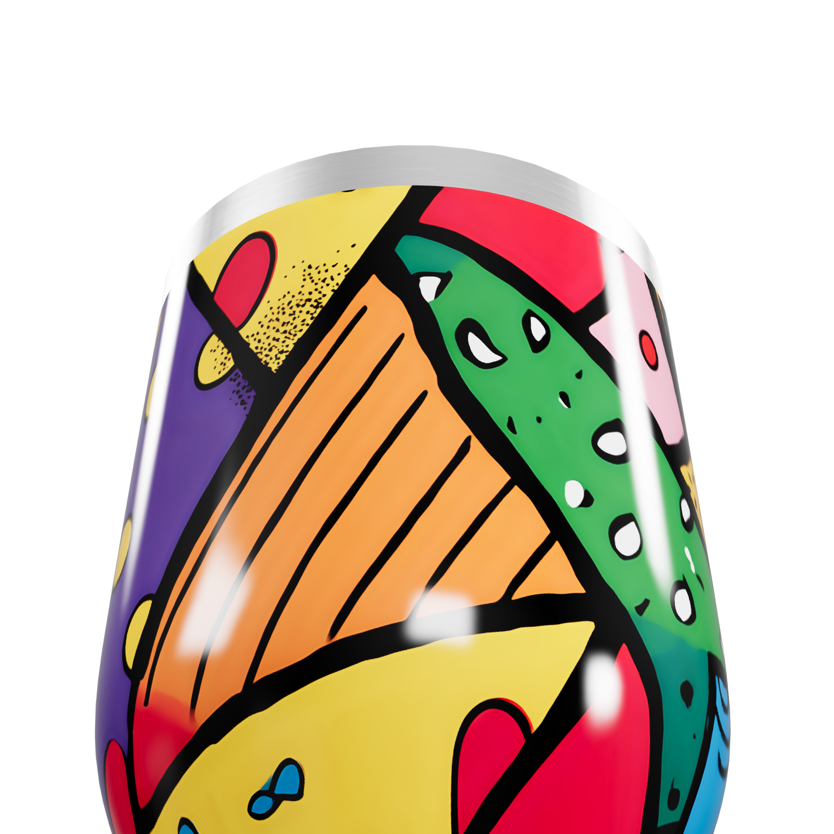 Copo Térmico Slim - Estampa Colorida Abstrata