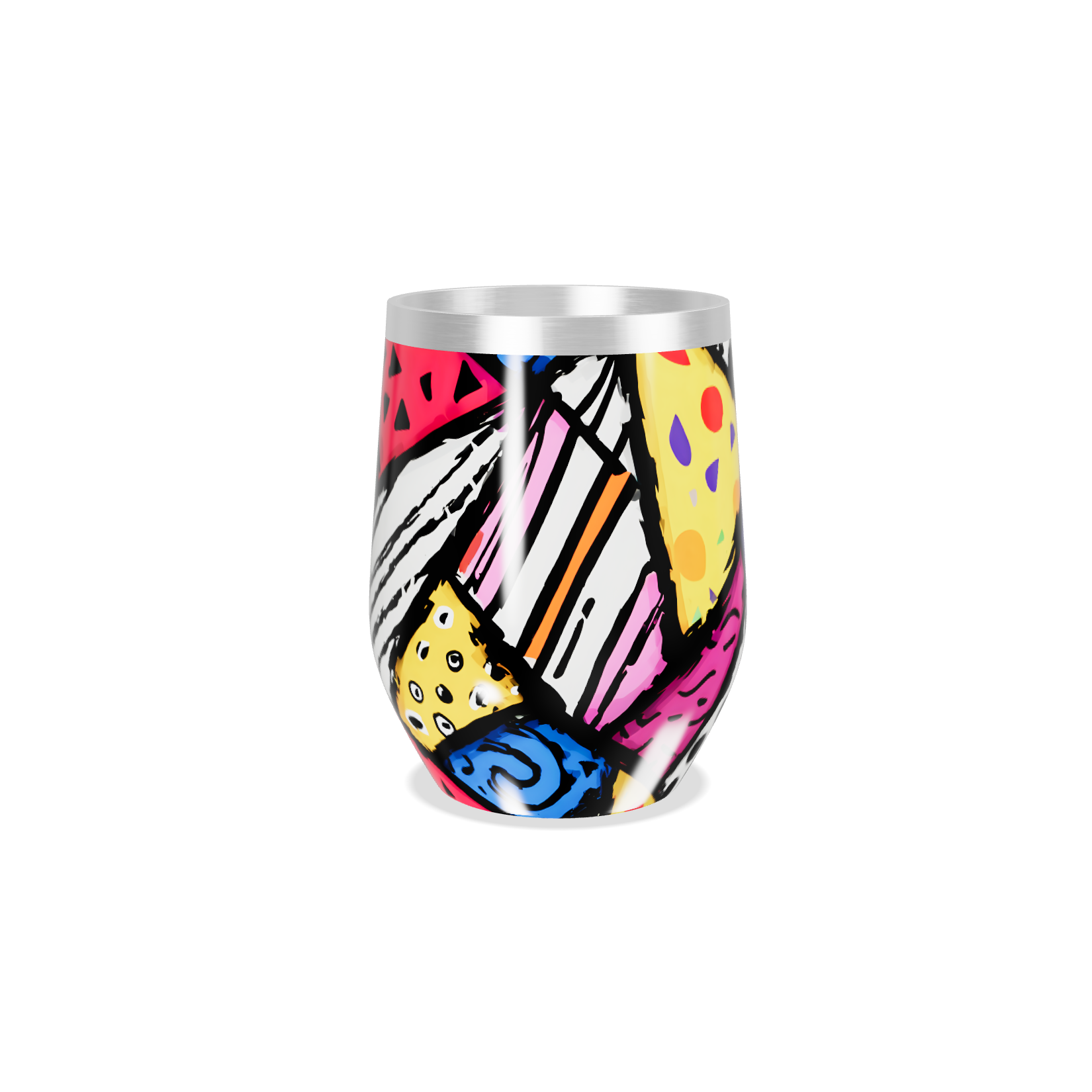 Copo Térmico Slim - Estampa Colorida Abstrata