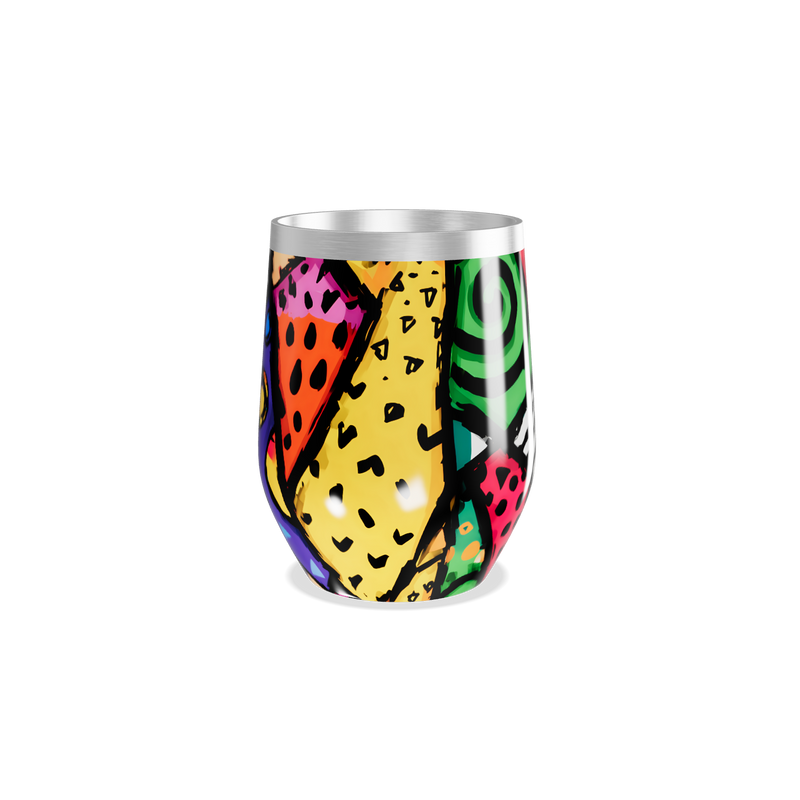 Copo Térmico Slim - Estampa Colorida Abstrata