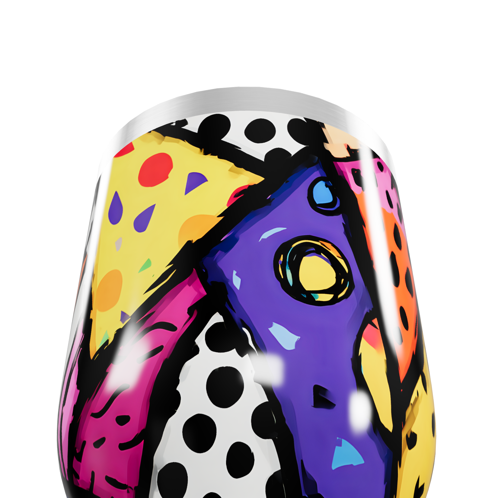 Copo Térmico Slim - Estampa Colorida Abstrata