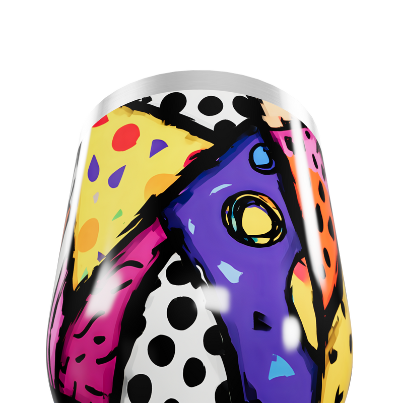 Copo Térmico Slim - Estampa Colorida Abstrata