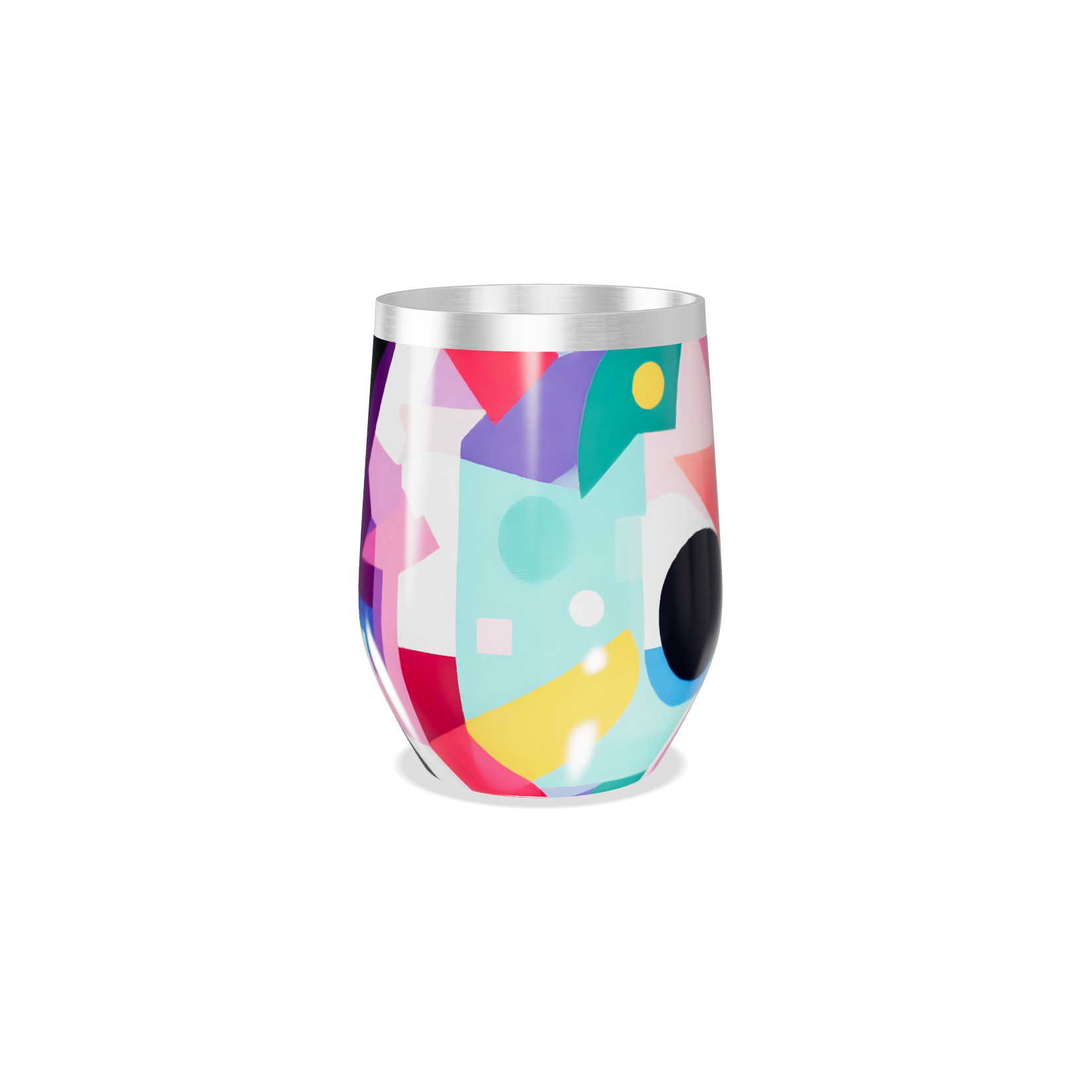 Copo Térmico Slim - Colorido Abstrato Inox