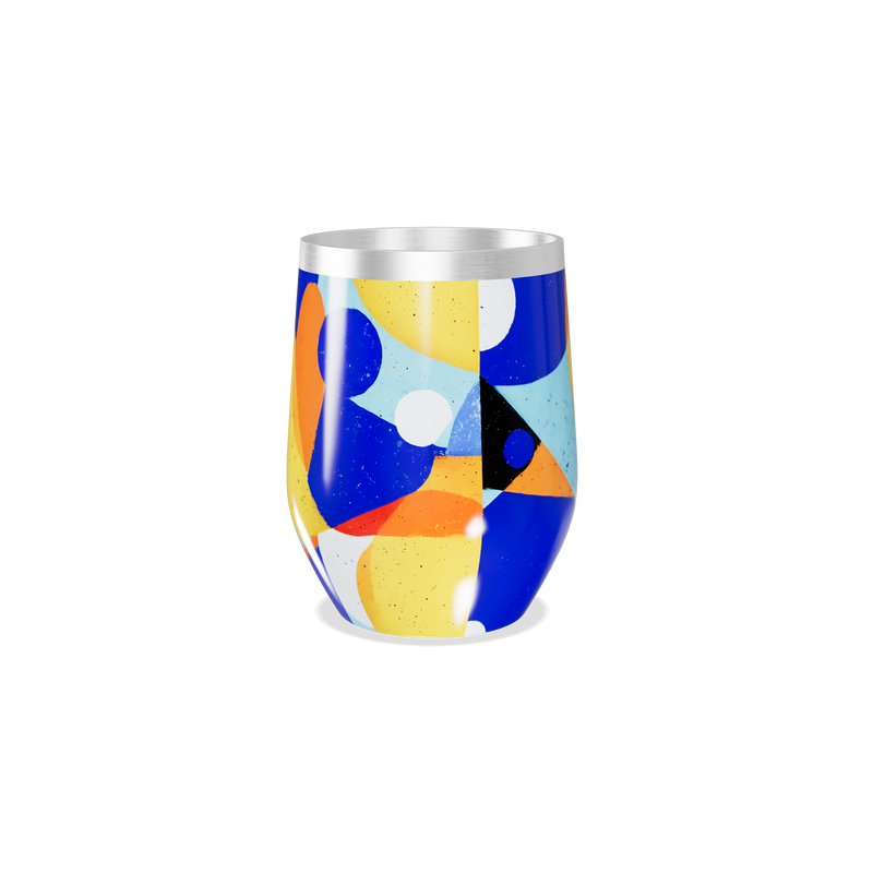 Copo Térmico Slim - Estampa Geométrica Colorida