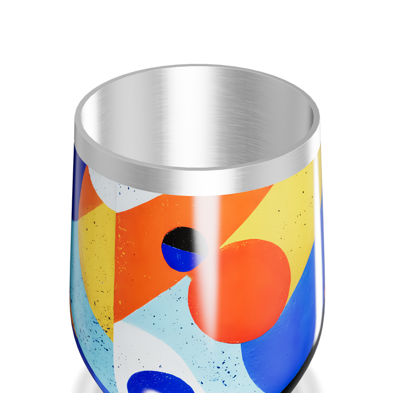 Copo Térmico Slim - Estampa Geométrica Colorida