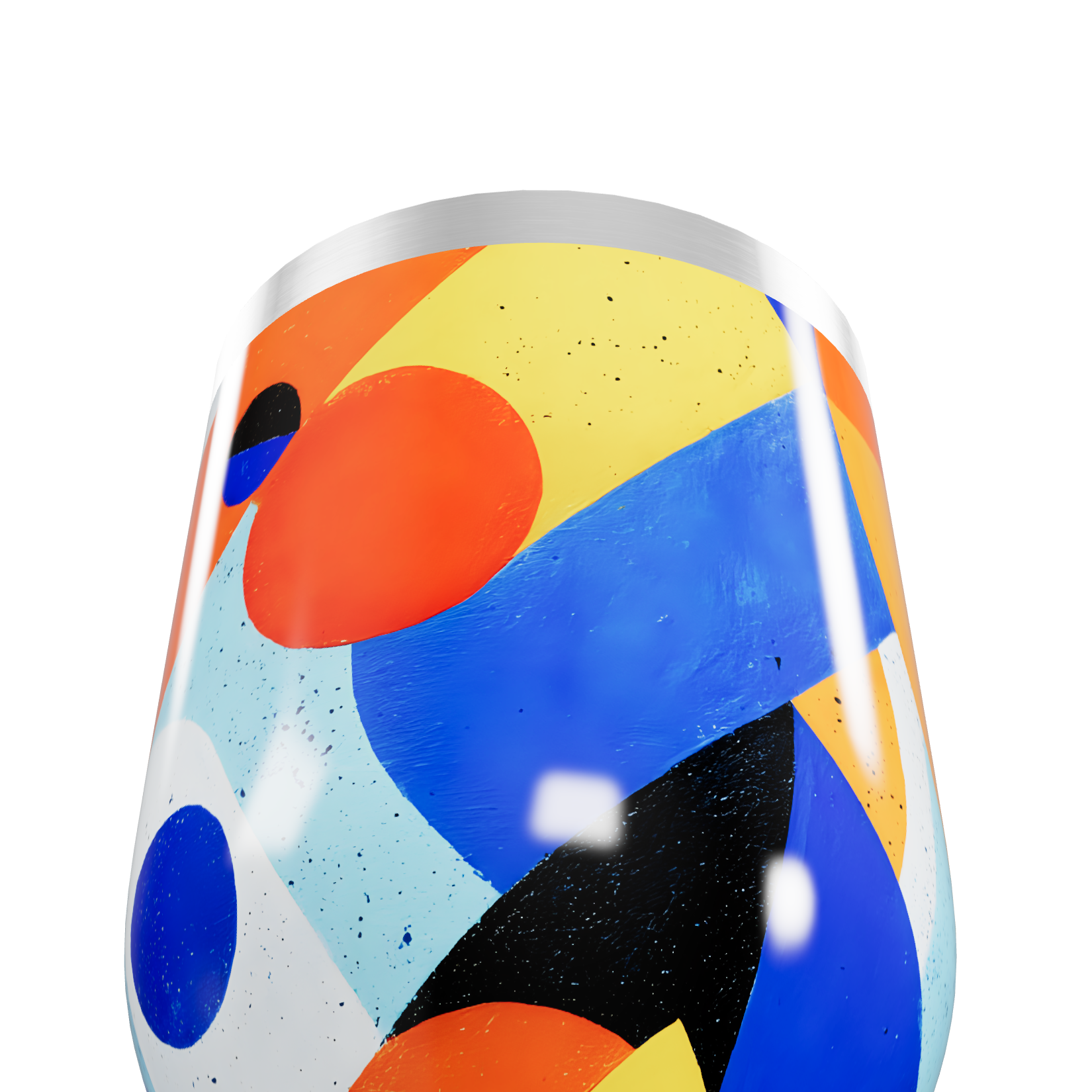 Copo Térmico Slim - Estampa Geométrica Colorida