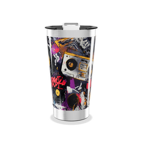 Copo Térmico - Estampa Retrô Colorida