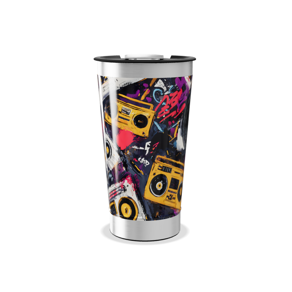 Copo Térmico - Estampa Retrô Colorida