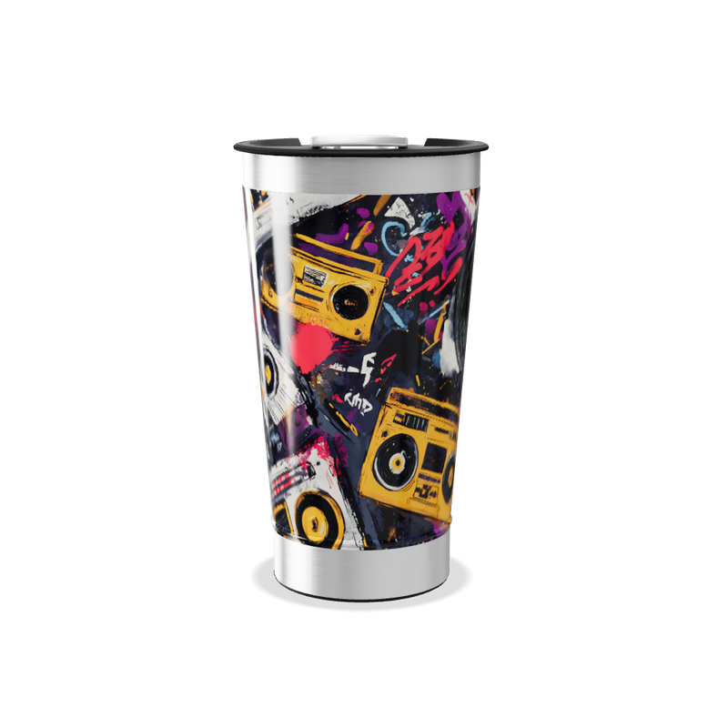 Copo Térmico - Estampa Retrô Colorida