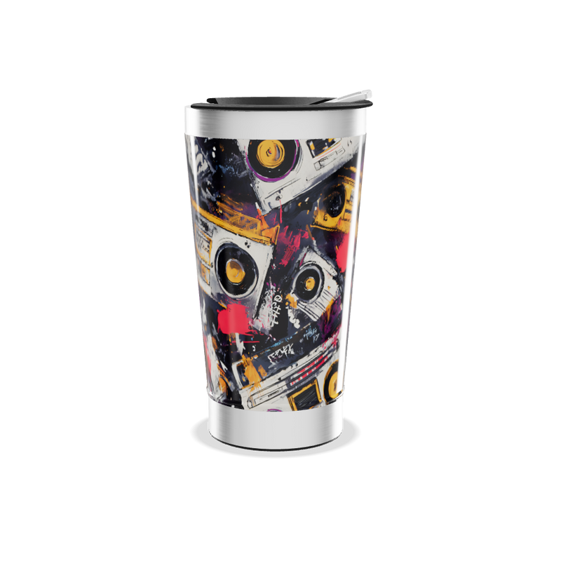 Copo Térmico - Estampa Retrô Colorida