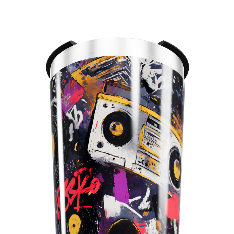 Copo Térmico - Estampa Retrô Colorida