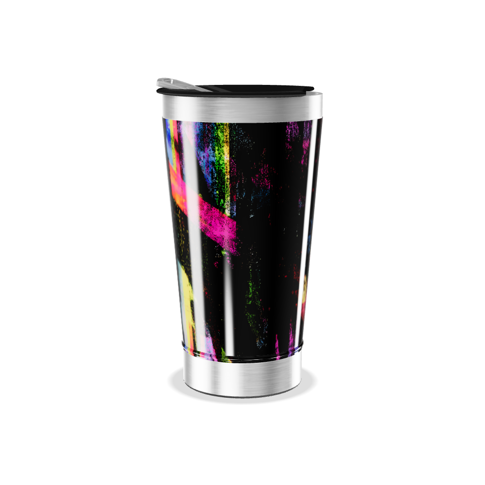 Copo Térmico - Preto Estampa Colorida