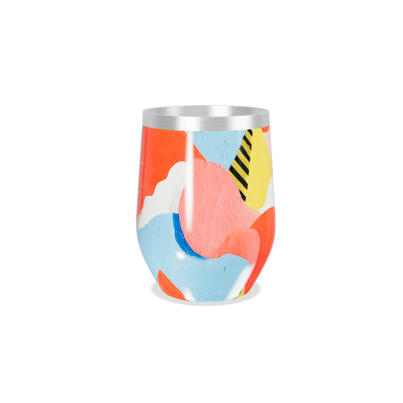 Copo Térmico Slim - Estampa Colorida Abstrata