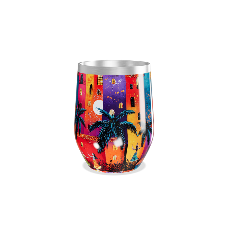 Copo Térmico Slim - Colorido com Estampa Alegre