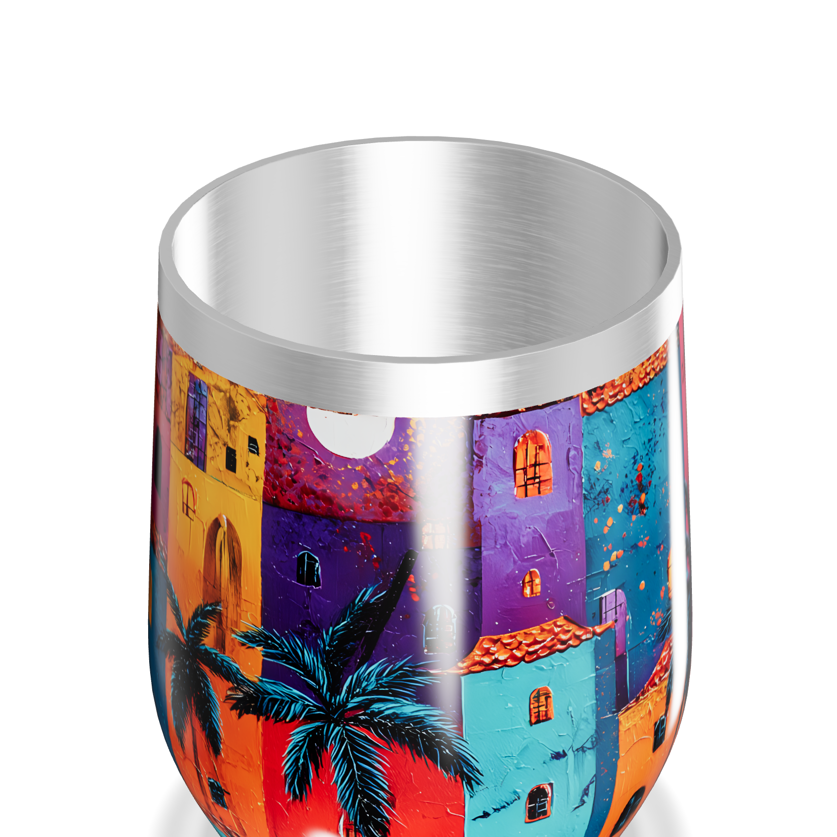 Copo Térmico Slim - Colorido com Estampa Alegre