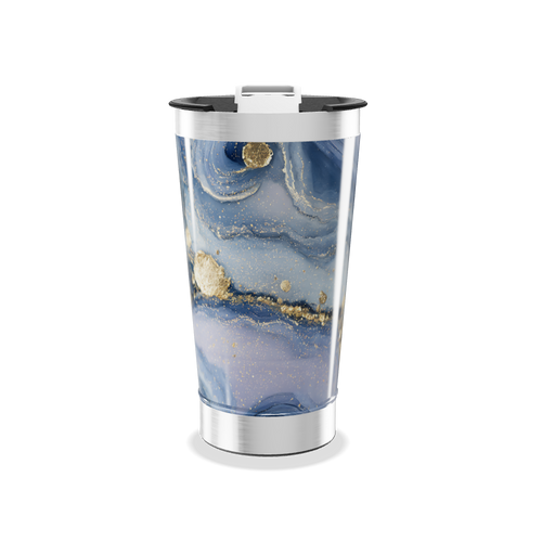 Copo Térmico - Azul Mármore Luxo