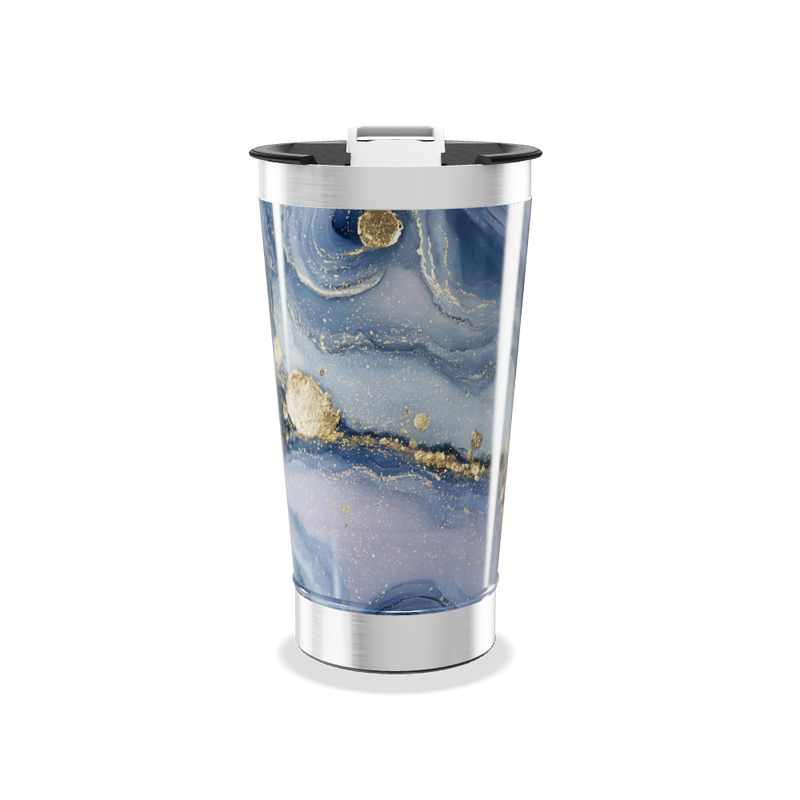 Copo Térmico - Azul Mármore Luxo