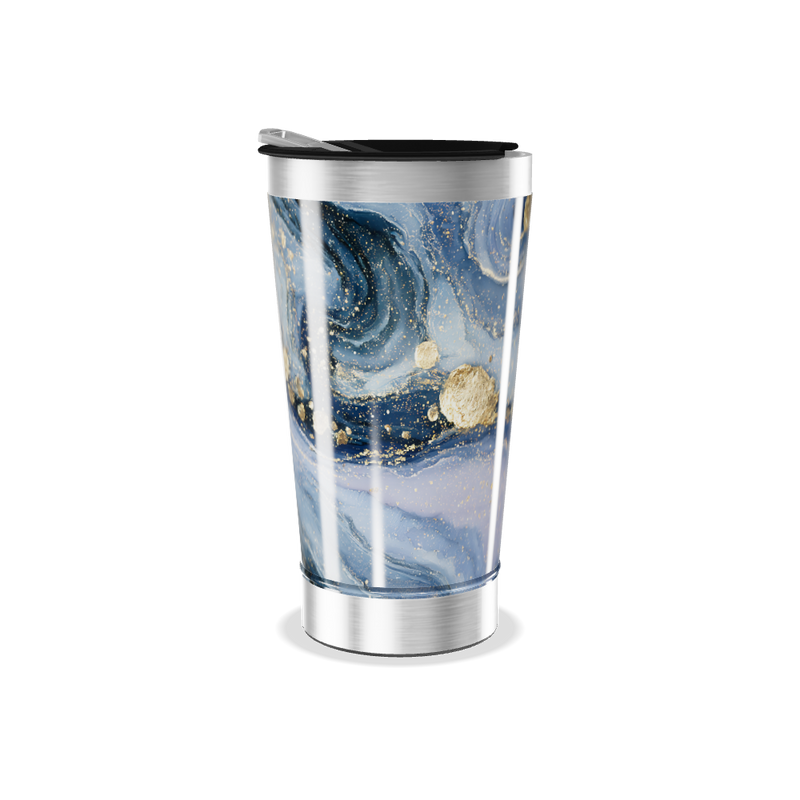 Copo Térmico - Azul Mármore Luxo
