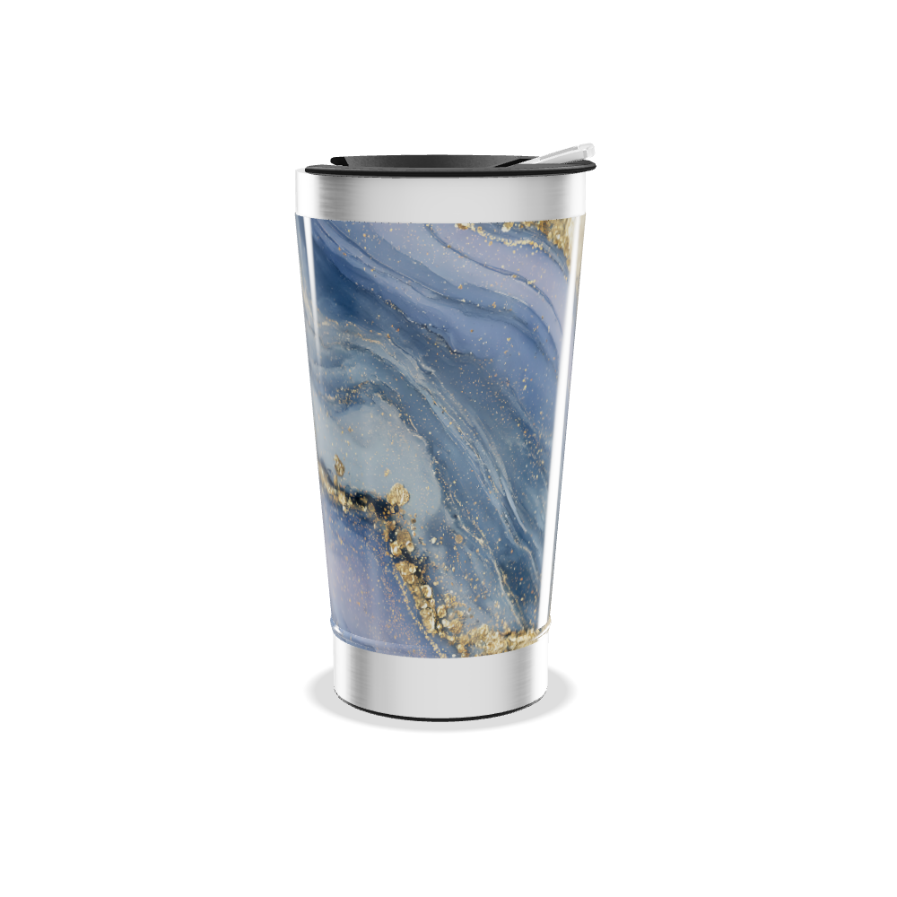 Copo Térmico - Azul Mármore Luxo