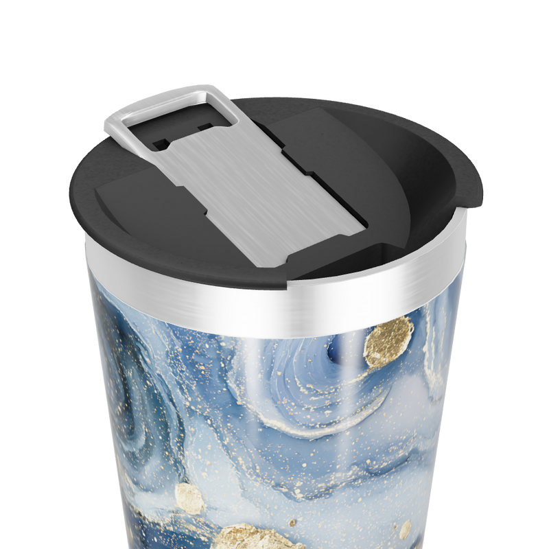 Copo Térmico - Azul Mármore Luxo